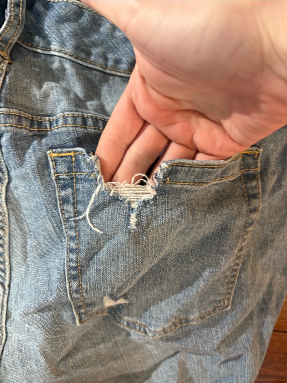 Torrid blue jean shorts distressed long size 18 - Picture 5 of 5